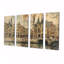 Ensemble d'art mural de la ville médiévale de Gand, Illustration rétro I, 4 pièces-2064338258