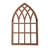 Farmhouse Arched Window Frame Wall Decor 20 X 32 Inches, Hanging Burning Finish Cathedral Wooden Window Frame, Handmade Rustic Faux Window Pane