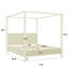Lit plateforme à baldaquin en bois, tête et pied de lit cannelés, moderne, chambre à coucher-1507846721-1507846733