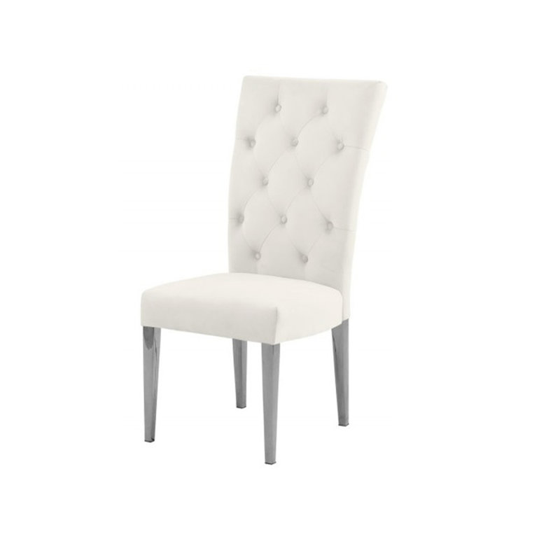 Ensemble de 2 chaises de salle à manger rembourrées Modern, Gris