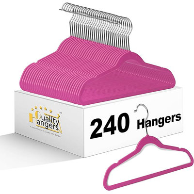 Quality Children's Plastic Non Velvet Compact Hangers Swivel Hook for Shirts (240)