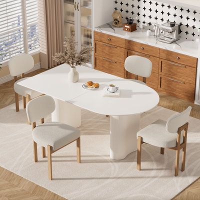 Ensembles de tables de cuisine à double piédestal avec chaises