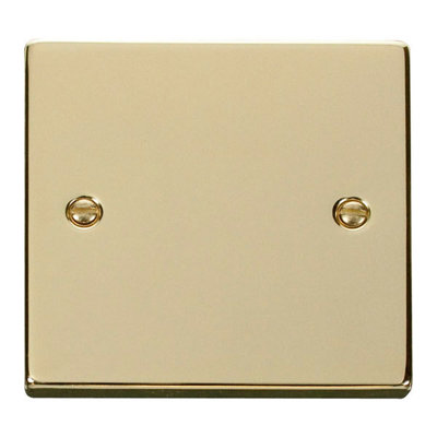 Polished Brass 1 Gang Blank Plate