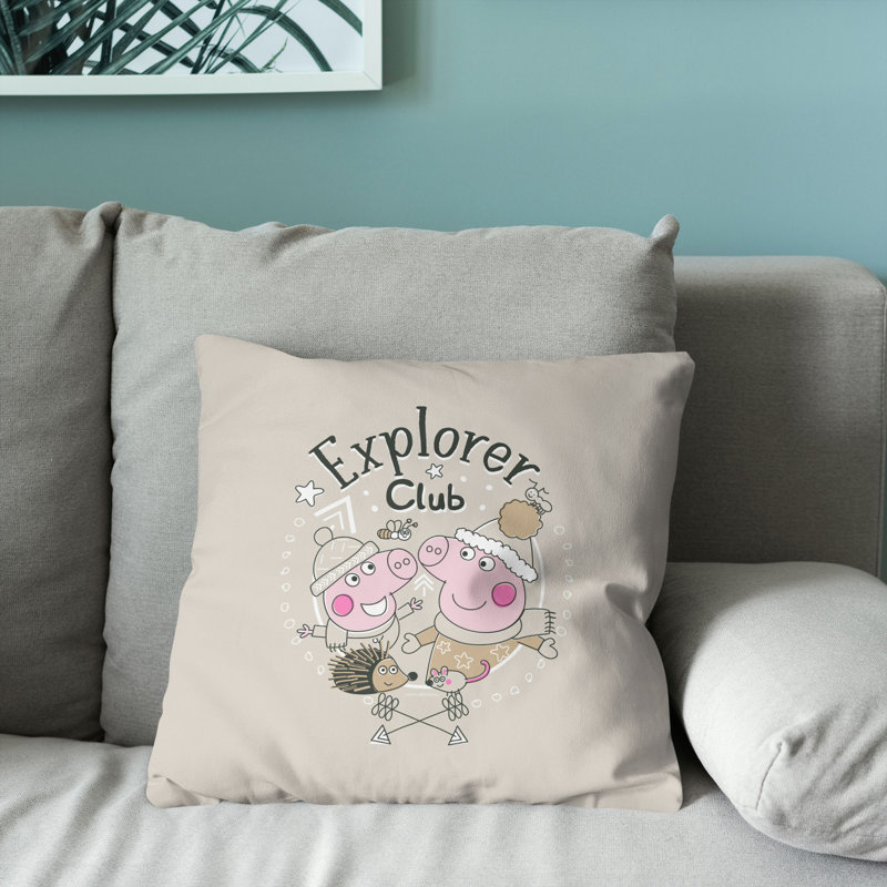 Coussin Hasbro Peppa Pig Explorer Club 18 x 18 pouces