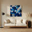 «Abstract Shapes» 13, art mural en métal bleu-67408590