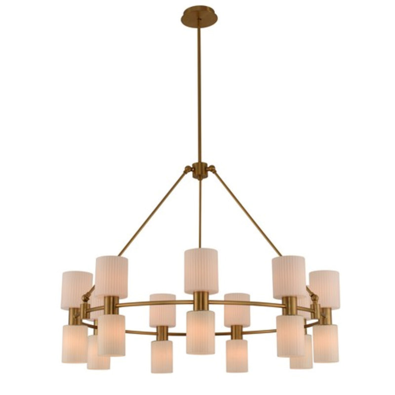 Lustre en laiton Harlowe 18 LT Kalco