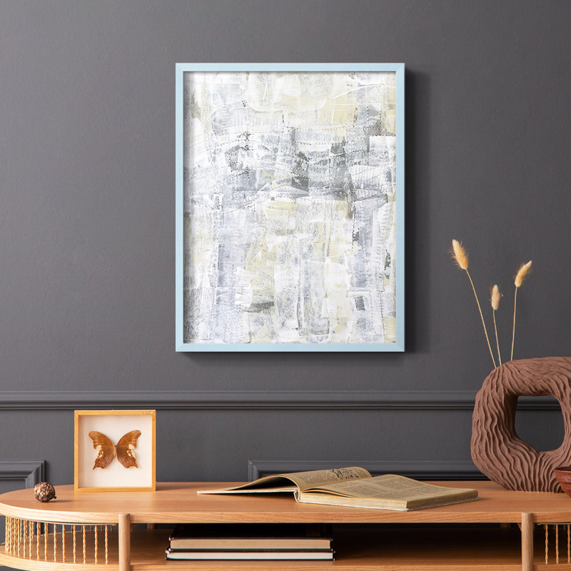 Ghost Town II, reproduction encadrée - bois massif, Bleu, H 10 po x l 8 po