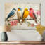 Rose, rose, oiseaux, branche, relaxation II, art mural, salon-1298860653-1298860651
