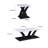 Zen 3Pc Coffee And End Table Set, White Faux Marble, Black Legs