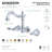 Kingston Brass Heritage Two-Handle 3-Hole Wall Mount Bathroom Faucet-28236988
