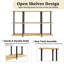 Easy Twist Assembly 3-Tier Wide Display Shelf In Black-2034450245