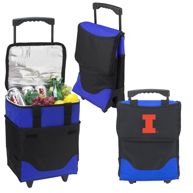 Glacière à roulettes pliante NCAA Illinois Fighting Illini