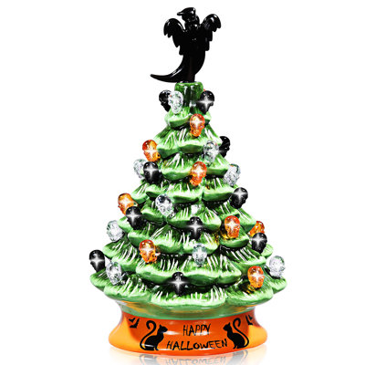Arbre de Noël pin vert 1 pi avec 12 lumières DEL