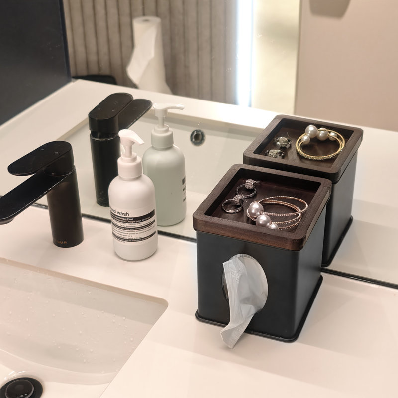 Bathroom Square Facial Tissue Box Cover