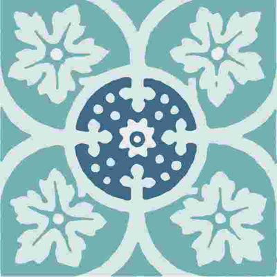 " Graphic Blue Tile 2 "