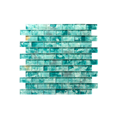 Swimming Pool Series 1" x 2" Straight Edge Glass Mosaic Tile