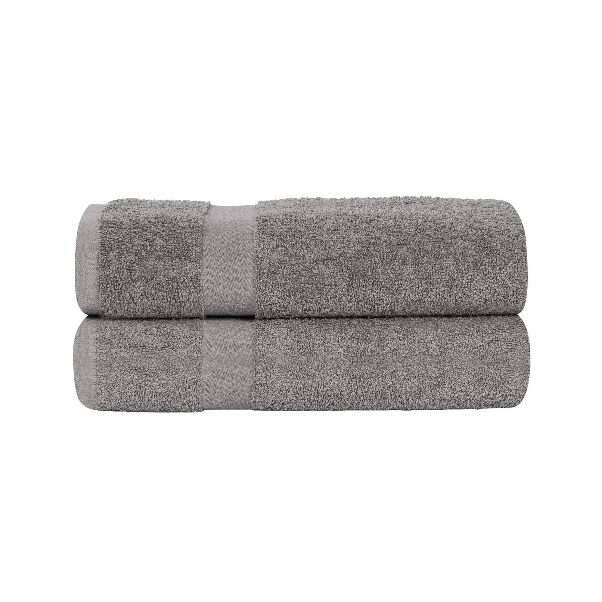 Glenlee 2 Piece Eco-Friendly 100% Cotton Bath Sheet Towel Set, Charcoal