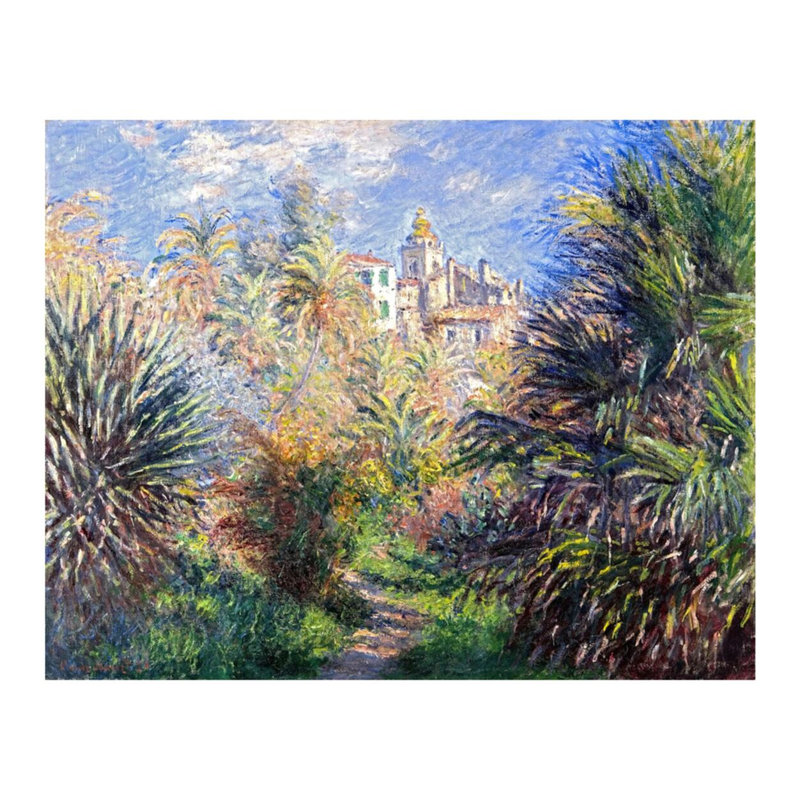 Jardins de la Villa Moreno Bordviera par Claude Monet - Estampe numérique, H 16 po x l 20 po