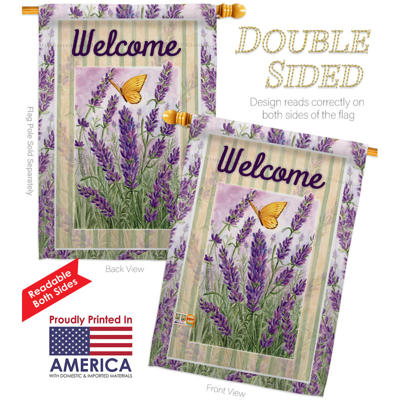 Double Sided 40'' H x 28'' W Polyester Flag Set