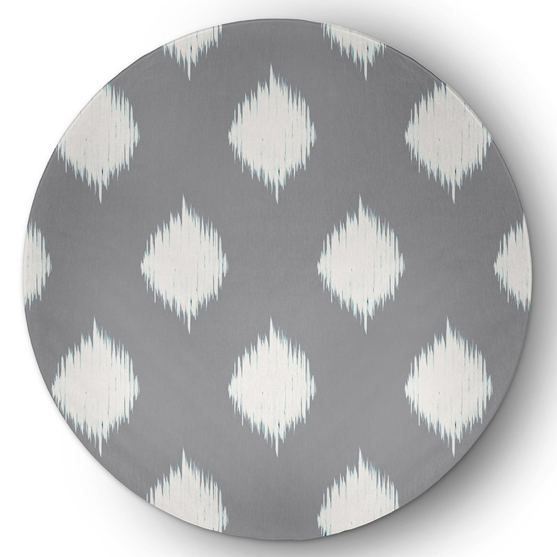 Asdsit Chenille Polka Dots Indoor Rug, Round 5'