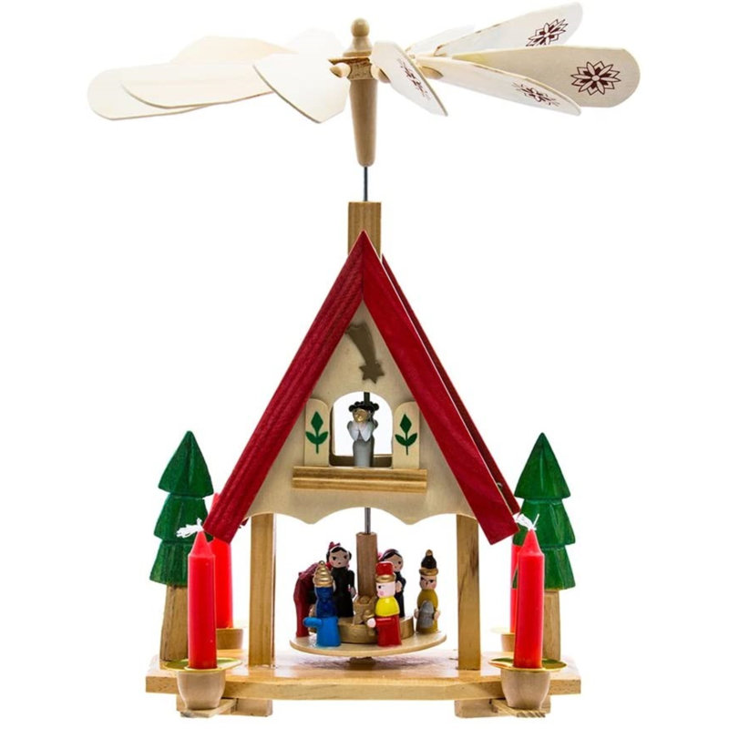Bougeoir en bois Alpine House Carousel