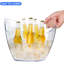 Cuve en plastique transparent de 4 litres pour boissons et fêtes Ce Bucket