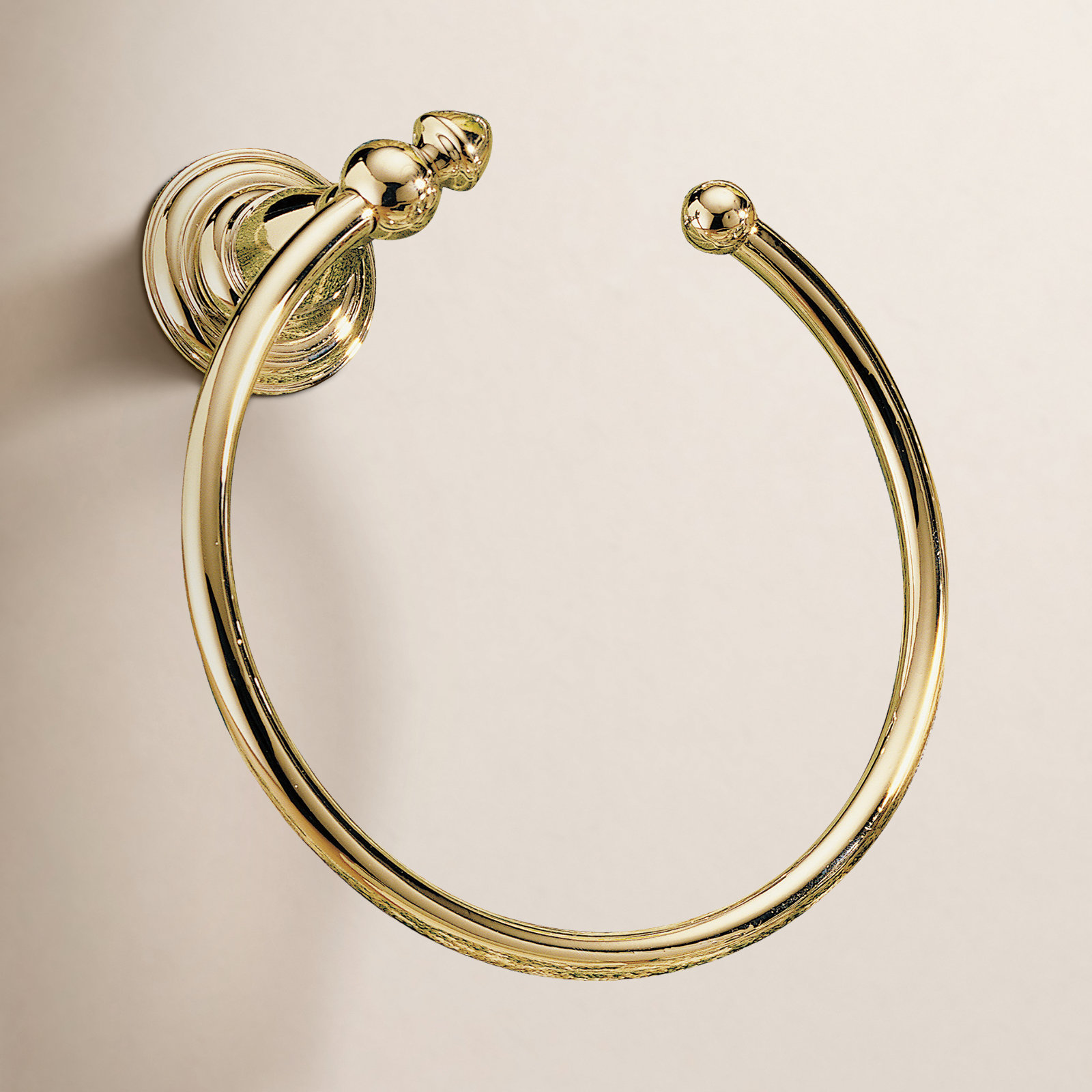 Victorian Towel Ring, Brilliance Polished Brass