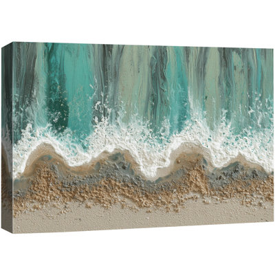 «Ocean Shoreline Waves», impression sur toile, impression sur toile encadrée