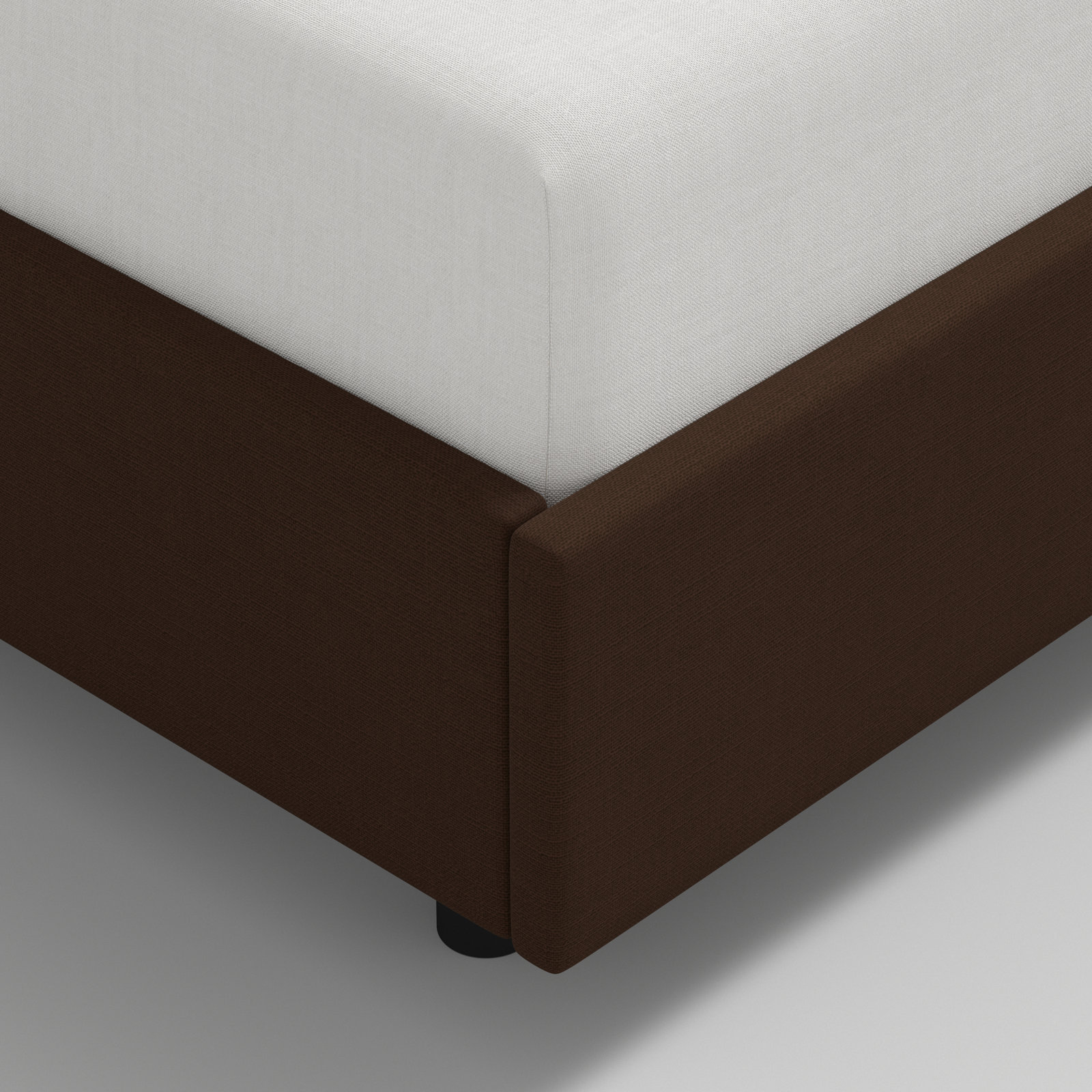 Hanson Upholstered Wingback Bed, Twin, Classic Chocolate Velvet