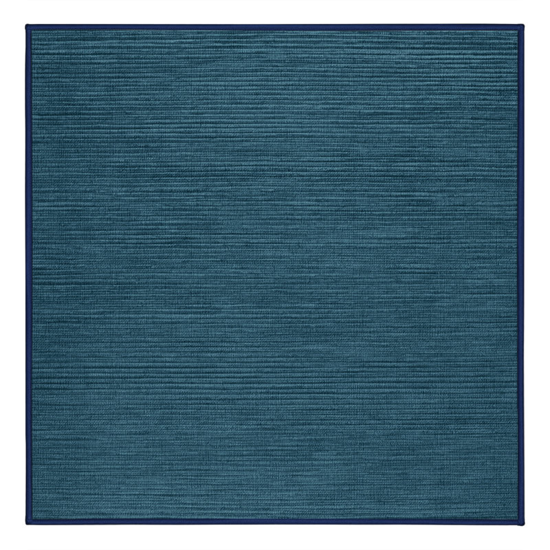 Machine Washable Solid Gray Area Rug, Square 3'