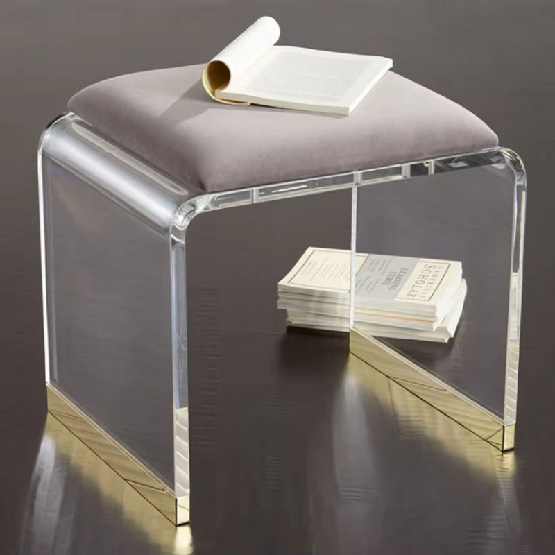 Liora Luxe Acrylic Ottoman