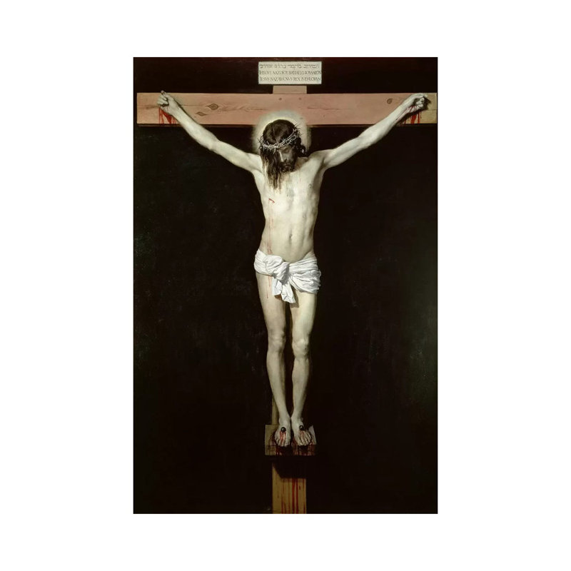 Christ sur la croix, vers 1630 - Estampe numérique sur toile tendue avec châssis, H 26 po x l 18 po