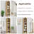 70" Arched Narrow Bookcase, 8-Tier Open Bookshelf-691601194