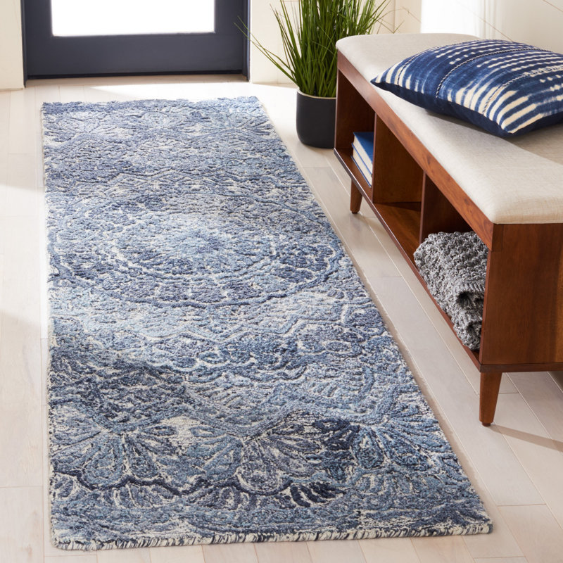 Tapis oriental performance touffeté à la main Drane, Tapis de couloir 2 pi 3 po x 6 pi