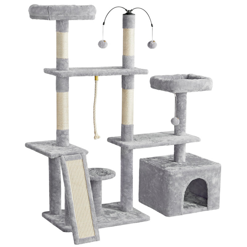 136cm H Cat Tree, Light Grey
