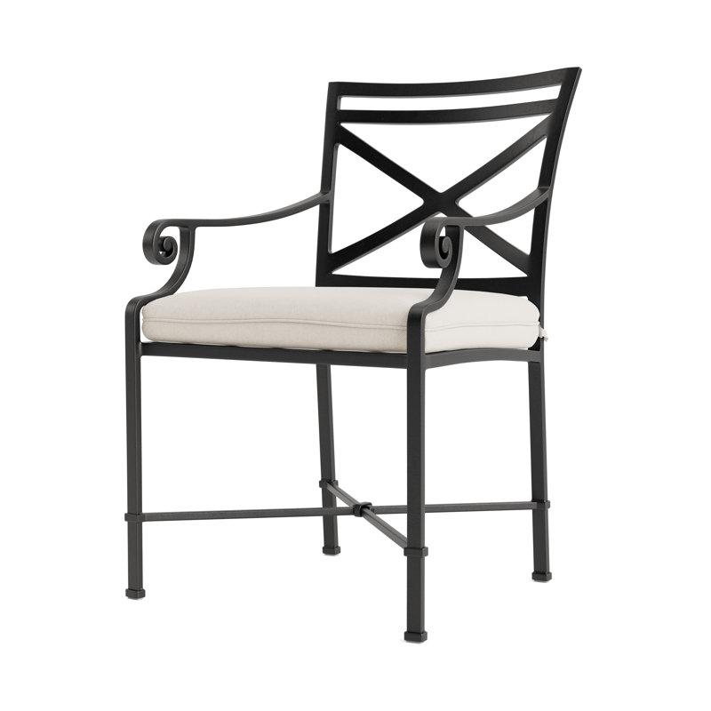 Venetian Outdoor Lounge Chair, Fusion Natural, Textured Pewter