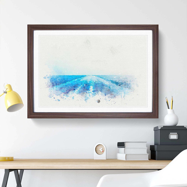 Waves from the Boat in Abstract - Picture Frame Graphic Art Print