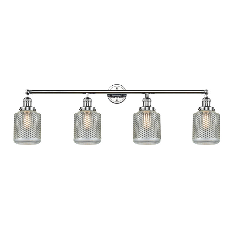 Éclairage de salle de bain à intensité variable 4 lumières Iyana, Or satiné, Ampoule DEL 6 watts Vinage