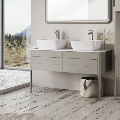 Stark 1200cm Double Bathroom Vanity Base Only in Grey