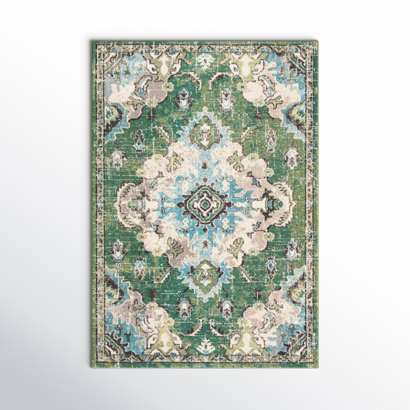 Shanna green oriental rug, Rectangle 2 pi 2 po x 4 pi