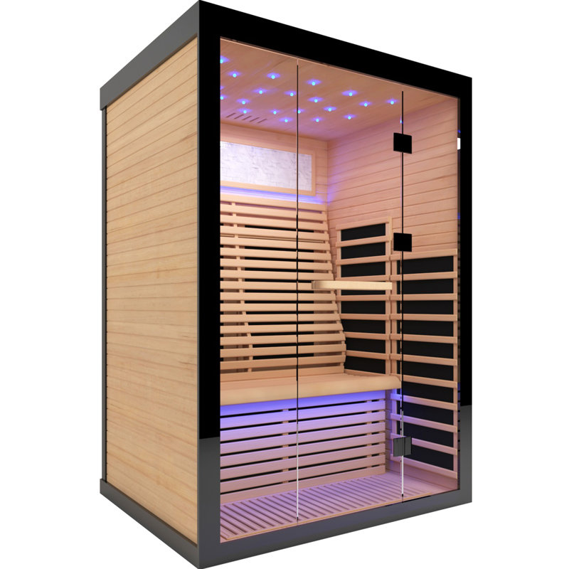 Luxury Double For 2, Far Infrared , Hemlock Wood, 8 Heating Plates, 150kg Seat, De - Stress, Circulation Relaxation, Well Being
