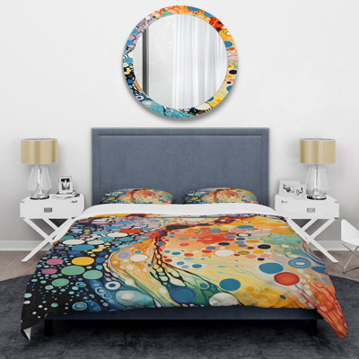 Colourful Ink River Microscopic Fantasia 3 - Abstract Shapes Duvet Cover Set