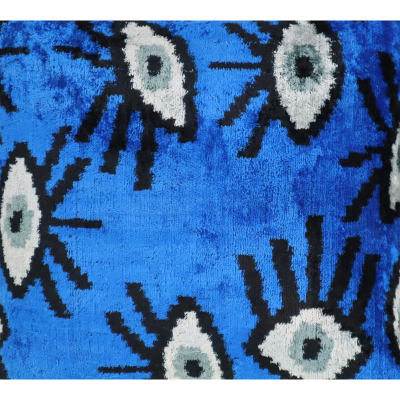 Velvet Square Pillow Cover & Insert, Blue