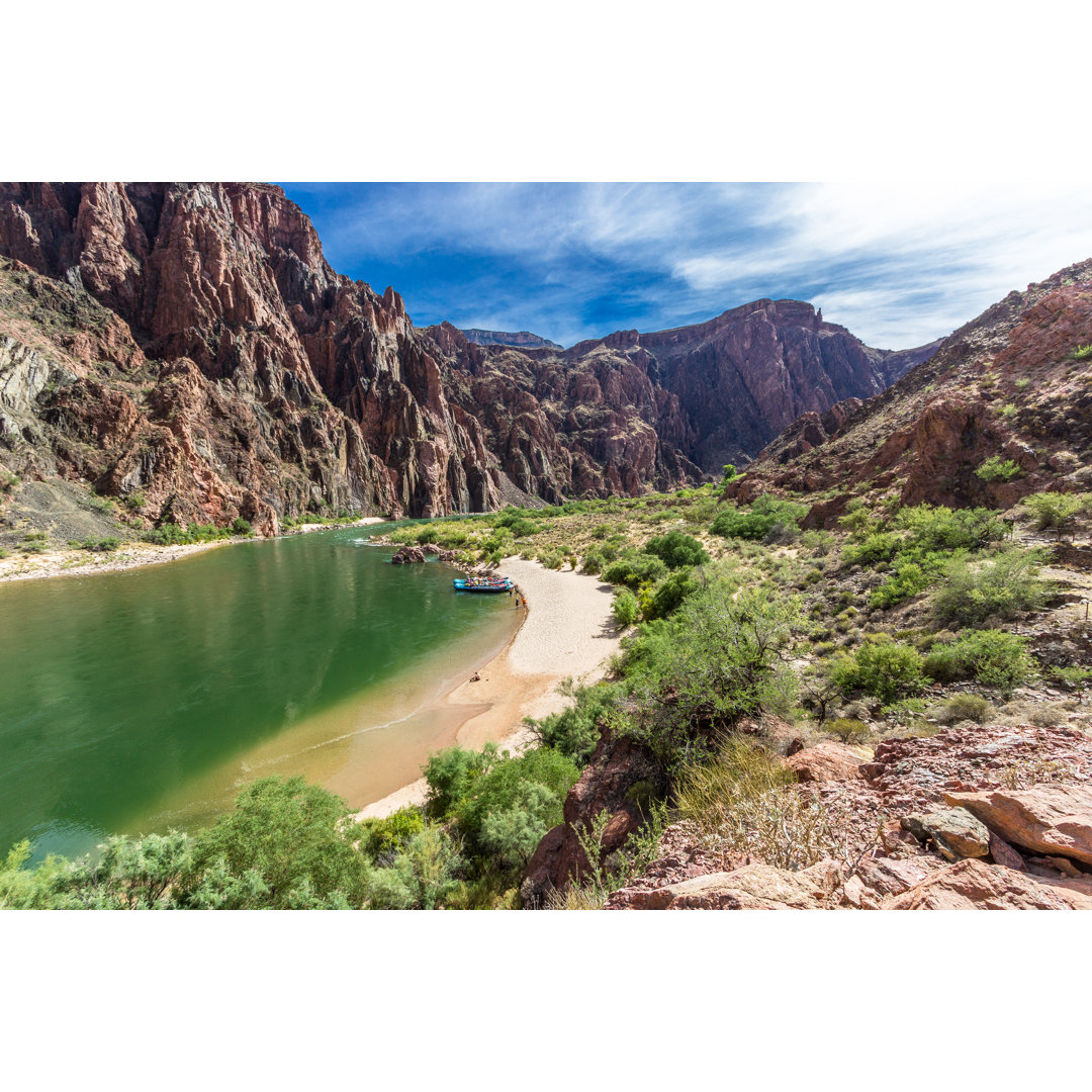 Leinwandbild Strand am Colorado River im Grand Canyon