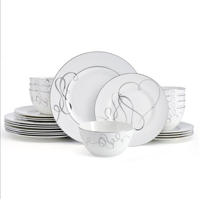 Service de table 24 pièces en porcelaine, service pour 8 Love Story