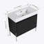 Meuble-lavabo sur pied 36 po avec lavabo en résine, armoire de rangement avec portes à fermeture douce (ensemble KD)-125539202