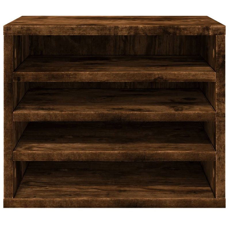  Desk Organiser 36X26x29.5 Cm Engineered Wood, Smoked Oak