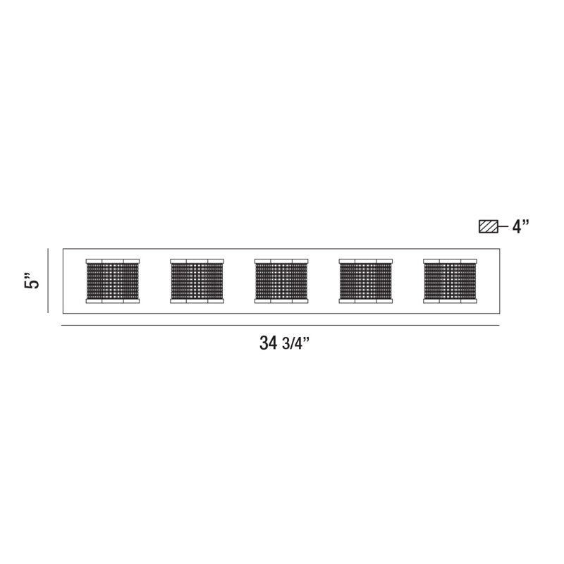 Belgroue 5 - Light Dimmable LED Bath Bar