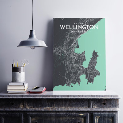 Wellington, carte de la ville, impression