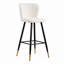 Tabouret de bar de style moderne de 30 po avec pieds en métal et extrémités dorées, convient à divers styles de décoration